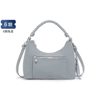 TUMI VOYAGEUR女士手提包纯色单肩斜挎包新月包 卤素蓝0196610HB
