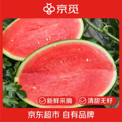 京觅 陕西甘美4k西瓜头茬少籽 9-11斤1粒装 甜瓜新鲜水果源头直发