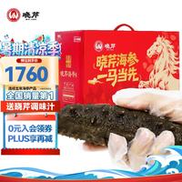晓芹 大连冷冻即食海参 辽刺参 海鲜水产 海参礼盒 2000g 12-24只 4斤 礼盒