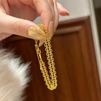 洛梵欣饰 新款编织金手链轻奢感小众珍珠手串女新中式叠戴手饰 手链【镀18k】