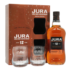 杯控必入！JURA 单一麦芽威士忌 12年 双杯礼盒套装