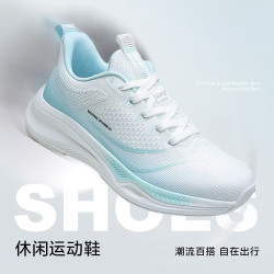 邦特 男鞋运动鞋舒适耐磨透气防滑休闲跑步鞋 白月兰 40