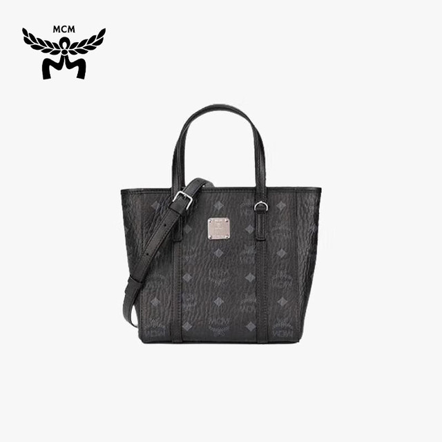 MCM Toni Visetos迷你菜篮子托特包女士单肩斜挎包 黑色MWPAATN04BK001