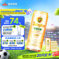 青岛啤酒 全麦白啤 500ml*12罐
