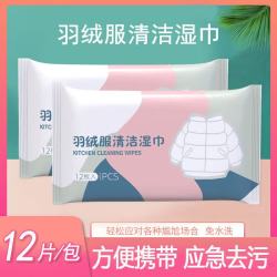 棉儿宝 衣服免洗湿巾12片便携装去油污免洗湿纸巾衣物干洗剂服清洁 服湿巾12片/包