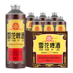 雪花 BEER/雪花 SNOWBEER 120天保鲜 啤酒  听装 1x6x1L 1L
