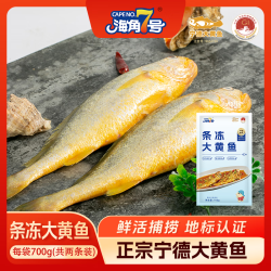 海角7号 宁德大黄鱼700g(2条装）鲜冻黄花鱼海鲜水产 生鲜鱼类