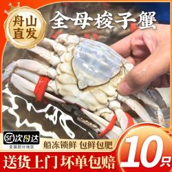 鲜喜利 梭子蟹鲜活特大野生舟山大螃蟹海鲜新鲜冷冻海蟹水产飞蟹白蟹顺丰 3-4两/只