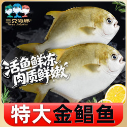 Three Dolphins 特大金鲳鱼 2条装 净重2斤