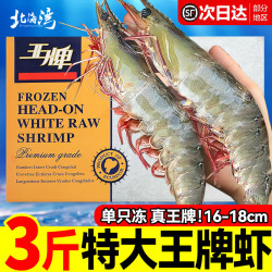 北海湾 厄瓜多尔白虾 大虾鲜活速冻盐冻南美白虾基围虾海虾对虾海鲜  3斤(净重)