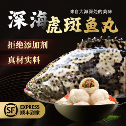 老罗家优选 虎斑鱼丸福州手工鱼丸包心鱼丸火锅丸子预制菜营养早餐500g*3盒 海捕虎斑鱼丸1斤