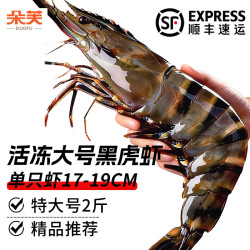 朵芙 黑虎虾 18-20cm 1000g(净重) 20-28只 生鲜虾类