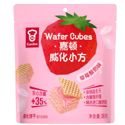 嘉顿 威化小方草莓酸奶味36g*4袋