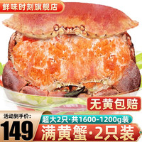 鲜味时刻 2份减20面包蟹原装超大1600-1200g共2只鲜活熟冻大螃蟹生鲜海鲜比梭子蟹黄油蟹