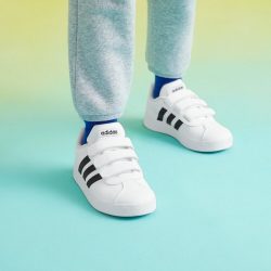 adidas T头鞋 VL COURT 2.0魔术贴板鞋德训鞋男小童adidas阿迪达斯轻运动
