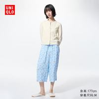 优衣库 Sanrio RELACO七分裤女装/休闲裤UT裤子26春夏新款488159 61 水蓝色 L