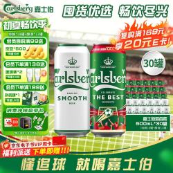 嘉士伯 特醇啤酒 500ml*18听+醇滑啤酒 500ml*12罐
