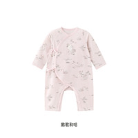 英氏 新生儿衣服四季款小宝宝睡衣长袖男宝女宝包屁衣 鹅歌和哈 52cm （建议0-1个月）