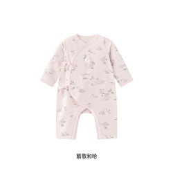 英氏 新生儿衣服四季款小宝宝睡衣长袖男宝女宝包屁衣 鹅歌和哈 52cm （建议0-1个月）