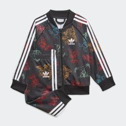 adidas 串标时尚休闲百搭男小童长袖套装儿童套装