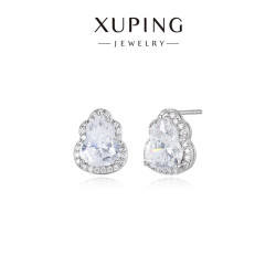 XUPING旭平首饰 XUPING 旭平 时尚精致轻奢高级感日常百搭葫芦耳钉