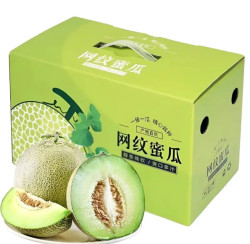 尹福记 山东 网纹瓜 冰淇淋瓜 4.5斤装 2个左右