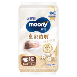 moony 尤妮佳 慕怡皇家新生儿纸尿裤 NB4片
