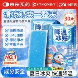 FIT MOMENT 冰凉贴降温贴夏季散热贴手机物理降温神器学生防暑户外冷敷贴30片