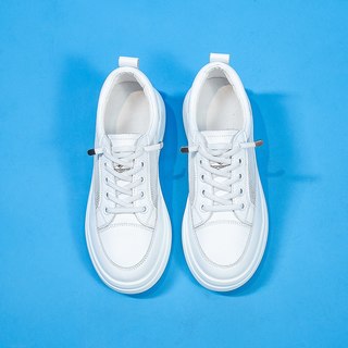荔季 网面透气厚底软底 白色 女式休闲鞋