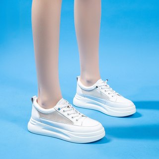 荔季 网面透气厚底软底 白色 女式休闲鞋