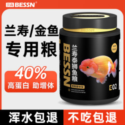 Bessn 兰寿金鱼专用鱼粮饲料泰狮狮子头高蛋白下沉小颗粒冻干鱼粮