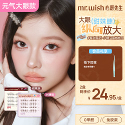 MR.WISH L翘春甜小糖豆&桃桃乐免胶肿眼泡妈生新手上镜假睫毛ZF