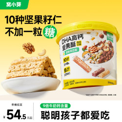 窝小芽 DHA高钙坚果酥分享桶儿童草莓蓝莓味混合量贩装零食饼干ZD