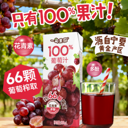 一甸园 100%葡萄汁 清爽解腻果汁