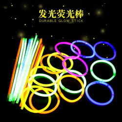 七彩荧光棒 儿童玩具 夜光棒 发光玩具 夜光火柴人