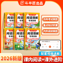 斗半匠新版语文专项训练阅读理解小学1到6年级上下册看拼音练字帖
