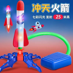 火箭发光飞天冲天炮飞机脚踩玩具