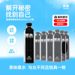 依能 黑水蓝莓味清凉果味饮料 500ml*12瓶