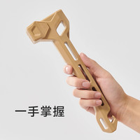 原始人 户外露营多功能求生锤工具帐篷天幕地钉锤子求生装备榔头野营装备 卡其