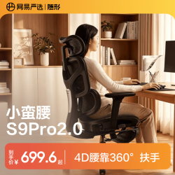 网易严选 小蛮腰系列 S9 Pro 人体工学电脑椅 黑色 带搁脚款