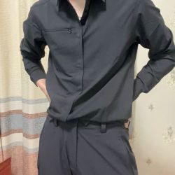 ARC'TERYX SKYLINE 商务休闲直筒尖领长袖衬衫 男款