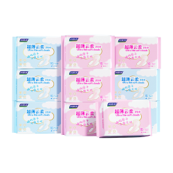 妇炎洁 樱花系列卫生巾女整箱日夜组合绵柔姨妈巾