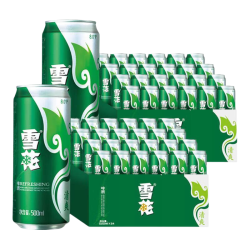 雪花 啤酒 清爽 500mL 48罐 整箱装