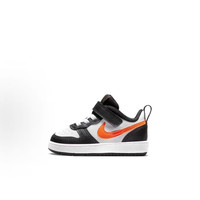 NIKE court borough low 2 舒适低帮板鞋 婴幼童黑白橙BQ5453-115 23.5