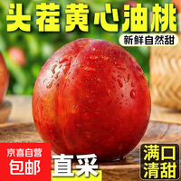 山西桃子油桃大麻脸头茬脆甜桃子油桃生鲜 精选中果60-80g 带箱净重3斤