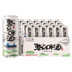 雪花 啤酒 整点啤酒 500mL 24罐+6瓶黑狮果啤