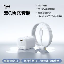 倍思 100W快充 氮化镓快充充电器+1m双c快充线