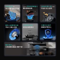 西门子 32立方+5.2kW烟灶套装 北极光系列 烟灶联动 挥手智控 大风压 聚焰火力