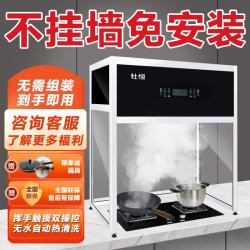 牡恒 抽油烟机家用不挂墙油烟机免打孔安装抽油烟机一体台式油烟机阳台放置柜式油烟机上门安装 白色款 标准