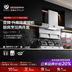 赛斯黛玛 日本进口7字型抽油烟机不锈钢+定时三眼灶-液化气